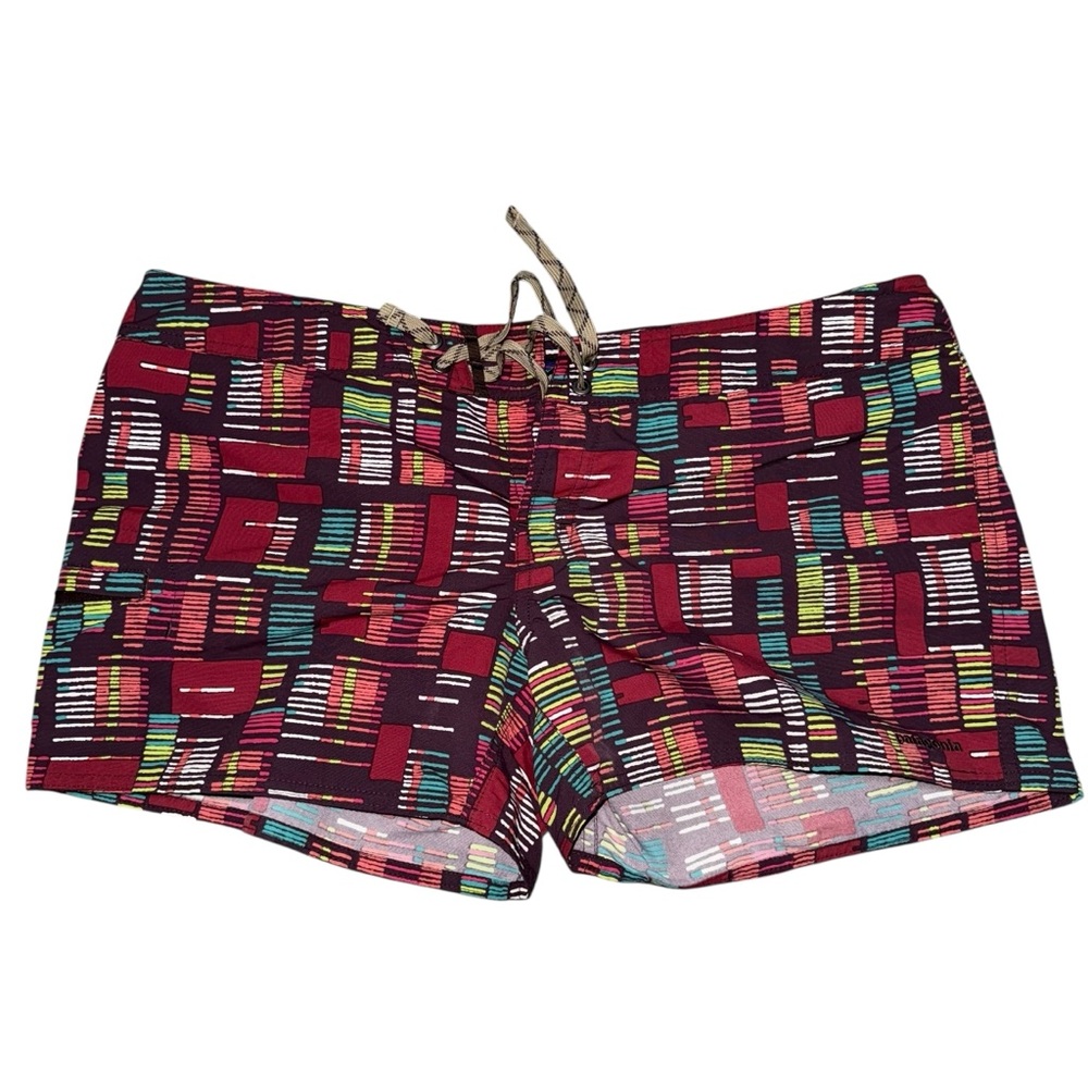 Patagonia Women’s Geo Print Board Shorts | Size 12 Red Multi